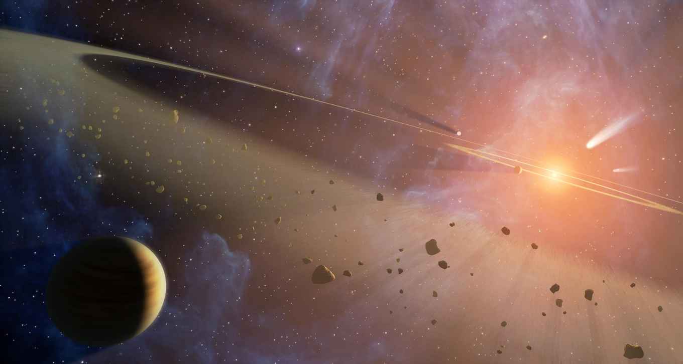 The emergence of a solar system