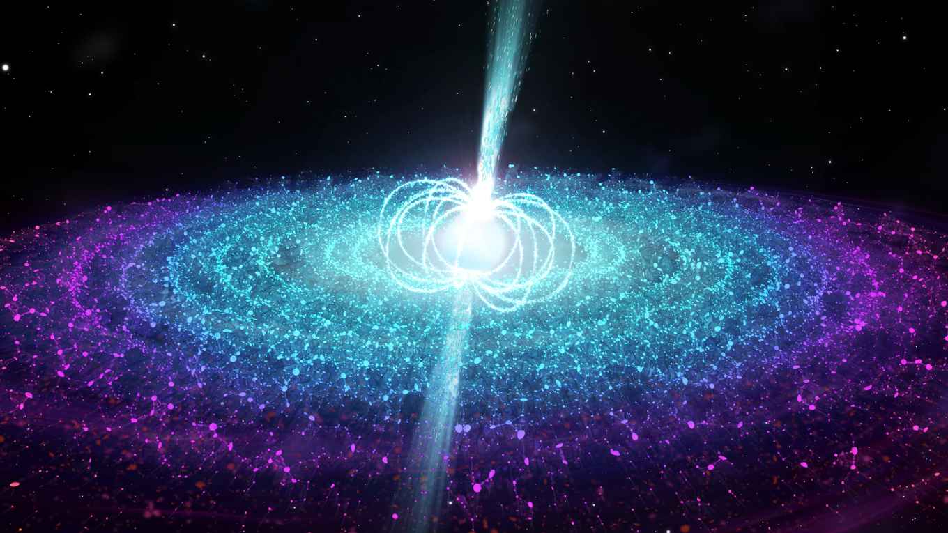 A neutron star with accretion disk